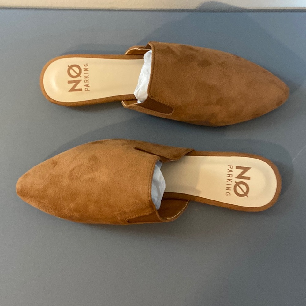 New without box tan mules.